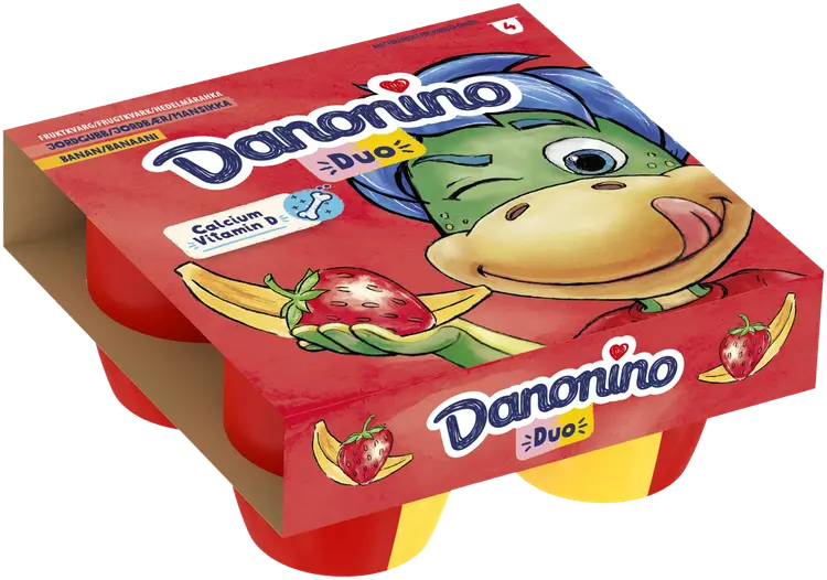 Danone Danonino mansikka-banaani hedelmärahka 4x95g
