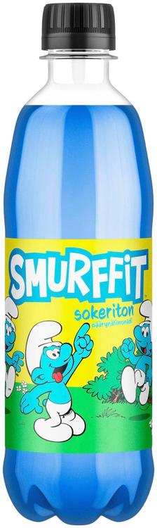 Smurffit Sokeriton virvoitusjuoma muovipullo 0,5 L