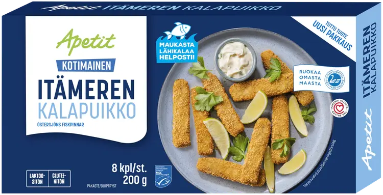 Apetit Kotimainen Itämeren kalapuikko MSC pakaste 200g