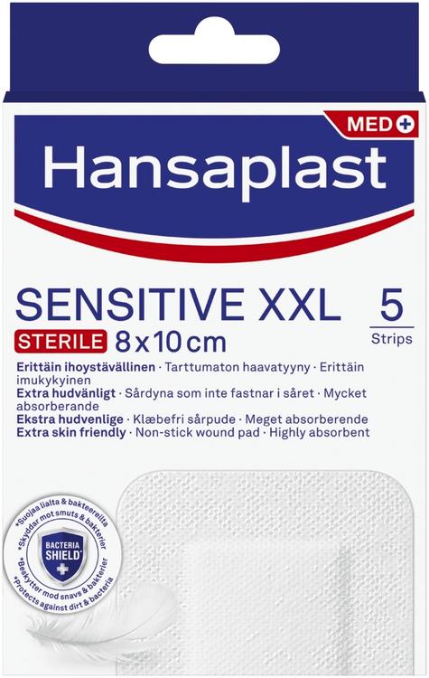 Hansaplast 5kpl Sensitive XXL 8x10cm -laastari