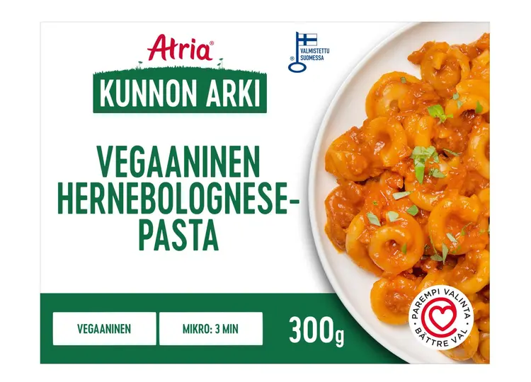 Atria Kunnon Arki Vegaaninen Hernebolognesepasta 300g