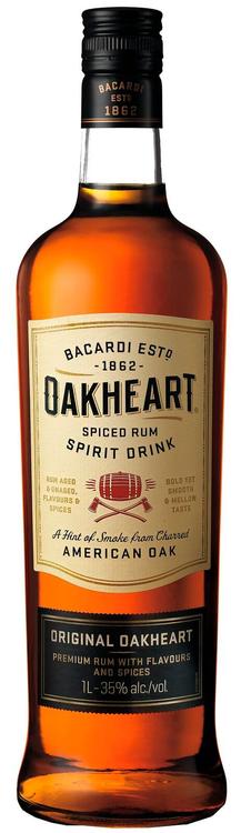 Bacardi Oakheart Original Spiced Rum piiritujook 32,5%vol 1l