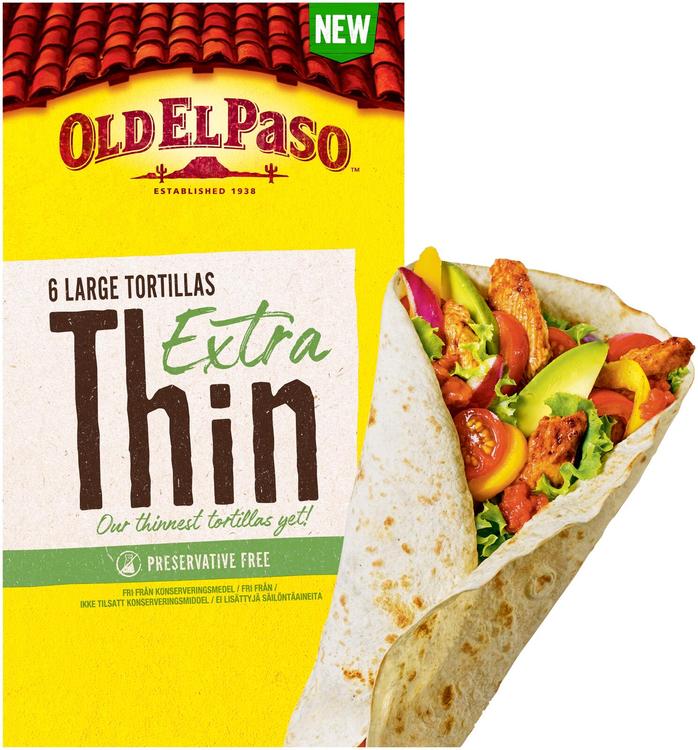 Old El Paso Extra Thin Tortillas 192g