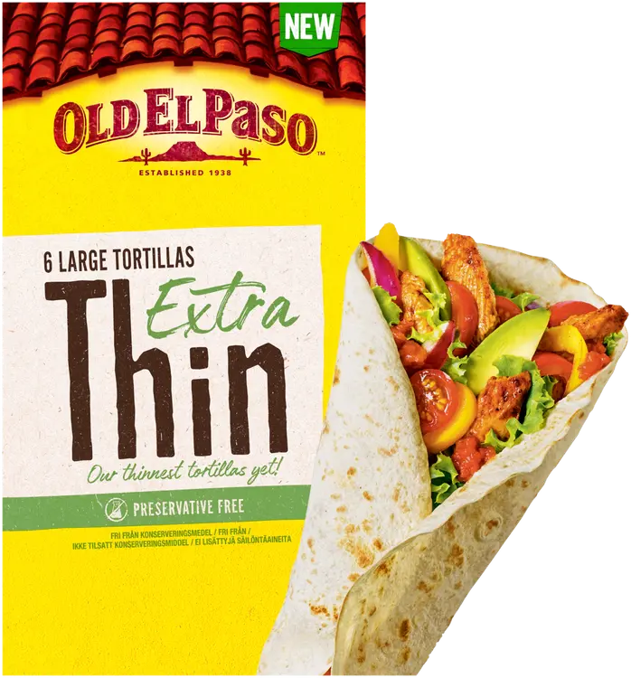 Old El Paso Extra Thin Tortillas 192g