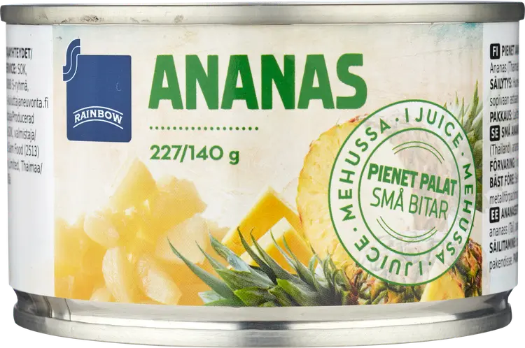 Rainbow pienet ananaspalat ananasmehussa 227g/140g