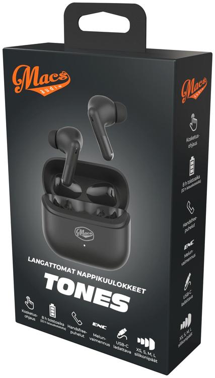 Nööpkõrvaklapid Macs Tones must