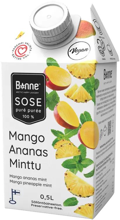 Bonne Mango-ananas-minttusose 0,5L