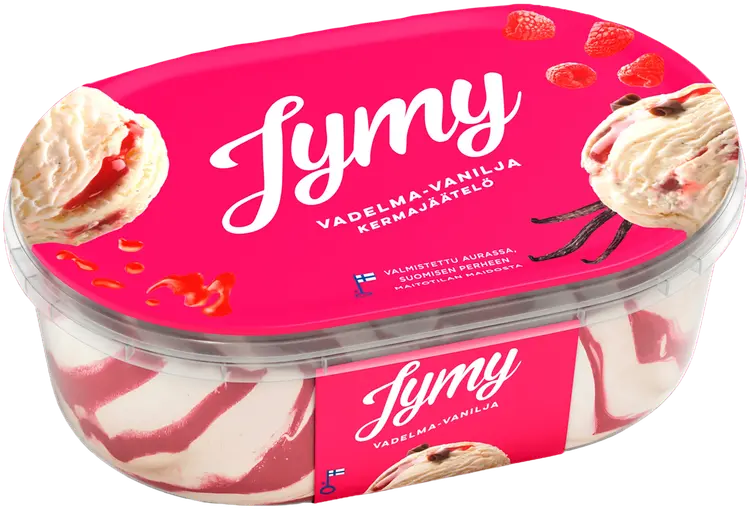 Jymy Vadelma-Vanilja kermajäätelö 900ml