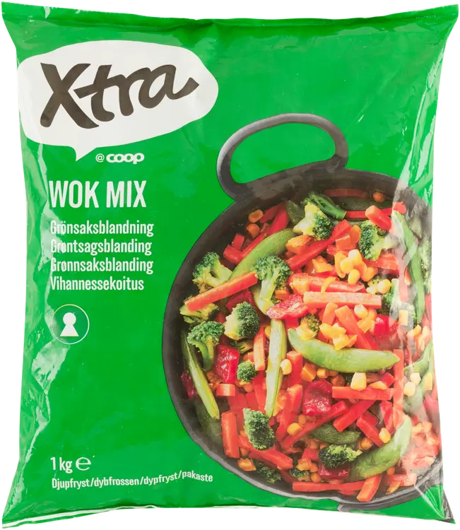 Xtra wokmix vihannessekoitus pakaste 1 kg