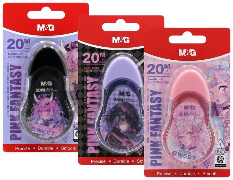 Korrektuurroller pink fantasy 5mm 20m
