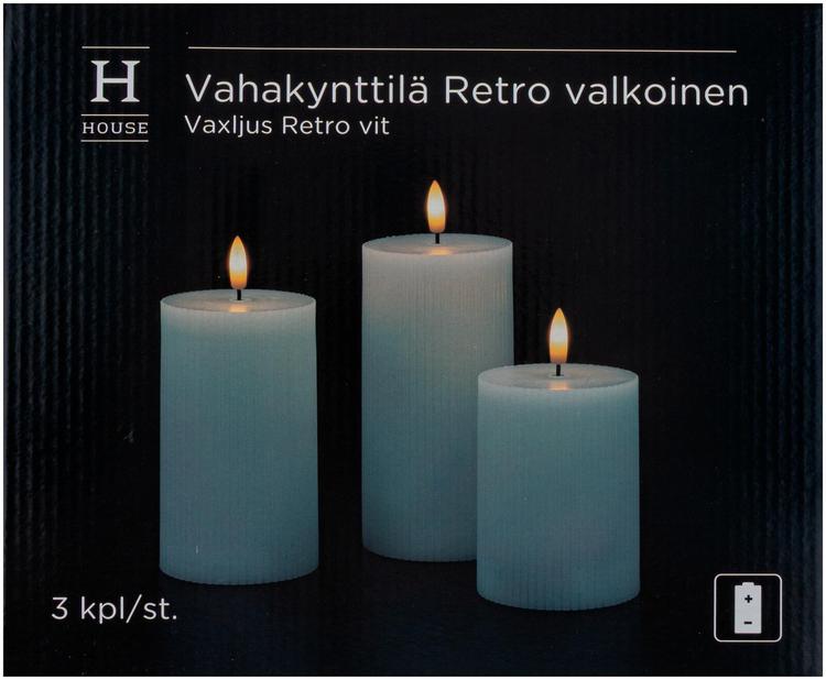 Vahaküünal retro 3 tk
