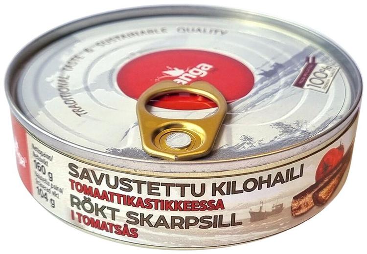 Savustettu kilohaili tomaattikastikkeessa 160/104g