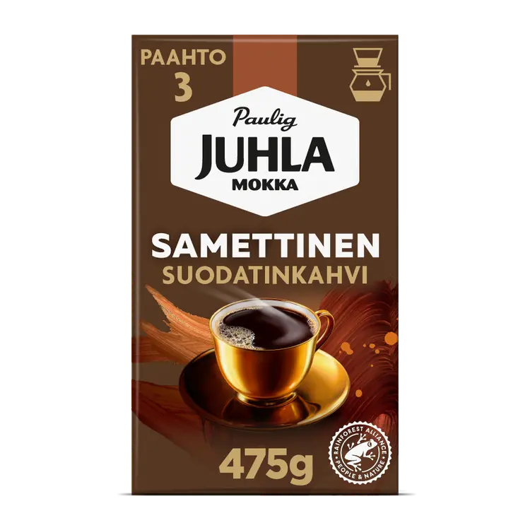 Paulig Juhla Mokka Samettinen kahvi suodatinjauhatus 475g