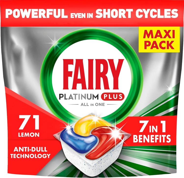 Fairy Platinum Plus All in One Anti-Dull 71kpl konetiskitabletti