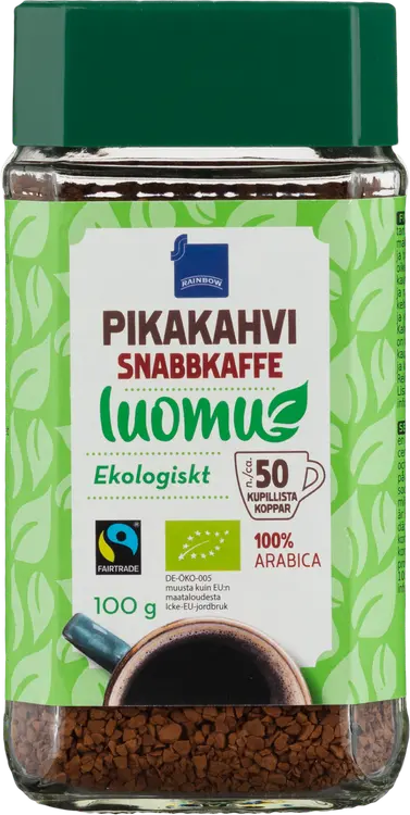 Rainbow 100g Reilun kaupan pikakahvi luomu