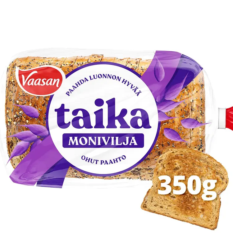 Vaasan Taika Monivilja 350 g paahtoleipä