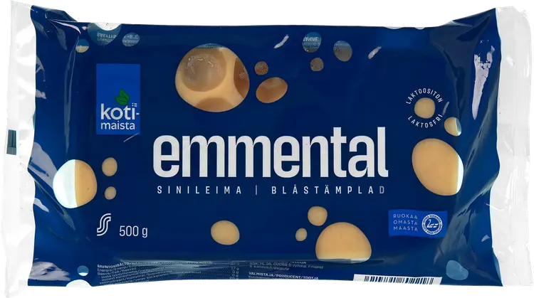 Kotimaista sinileima Emmental juusto  500 g