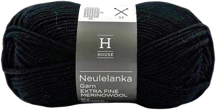 House neulelanka merinovilla 311120 50 g Black 217