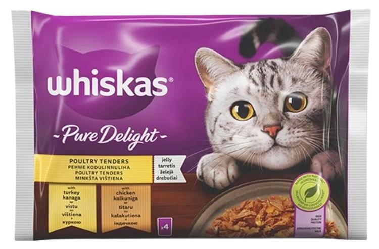 Whiskas kiisueine pehme kodulinnuliha valik  4*85g