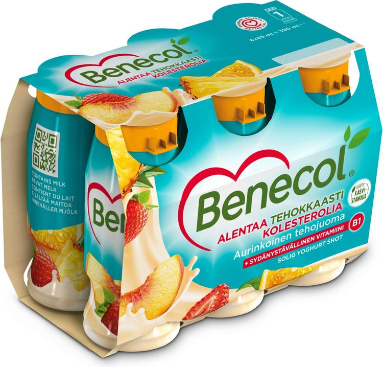 Benecol 6x65ml aurinkoinen jogurttitehojuoma