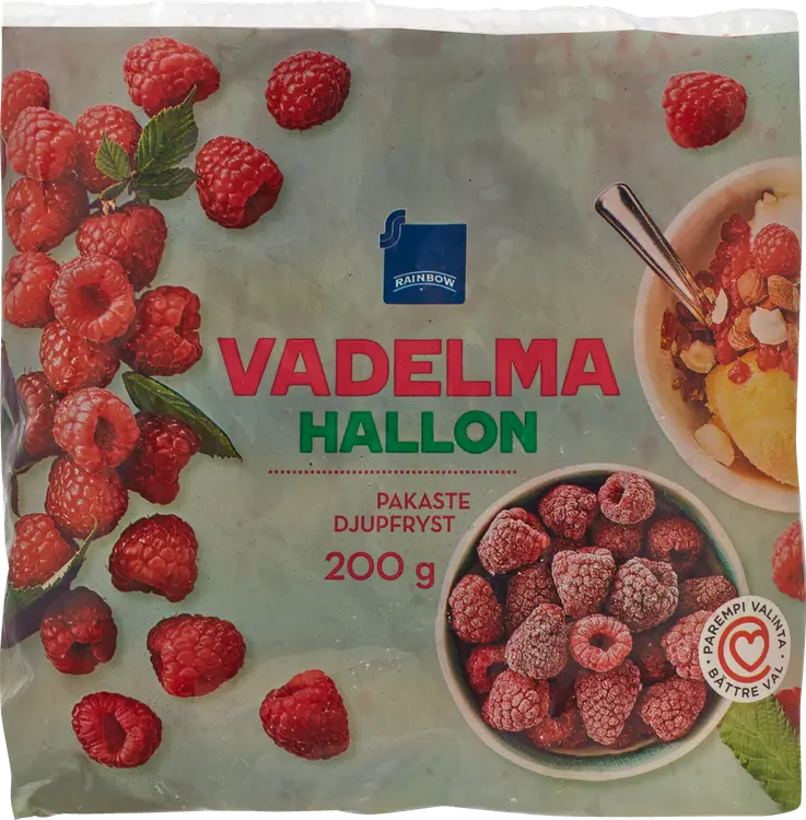 Rainbow 200g vadelma, pakaste