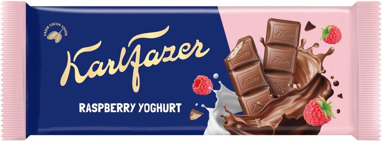 Karl Fazer vadelmajogurtti levy 100 g