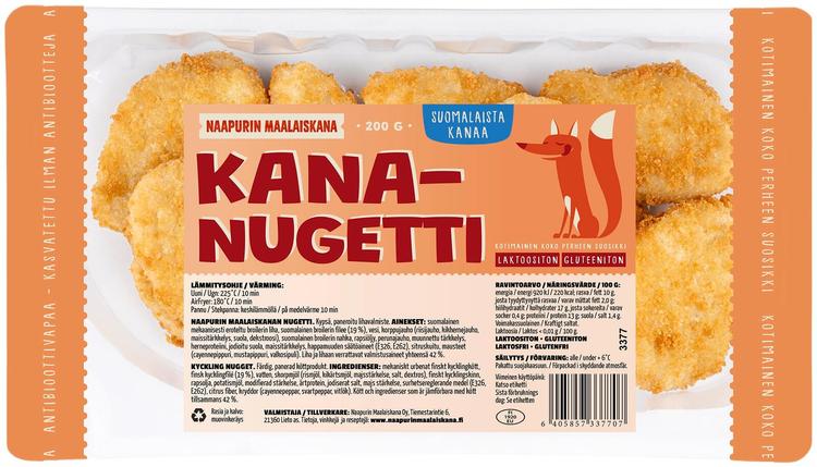 Naapurin maalaiskanan kypsä kananugetti 200g