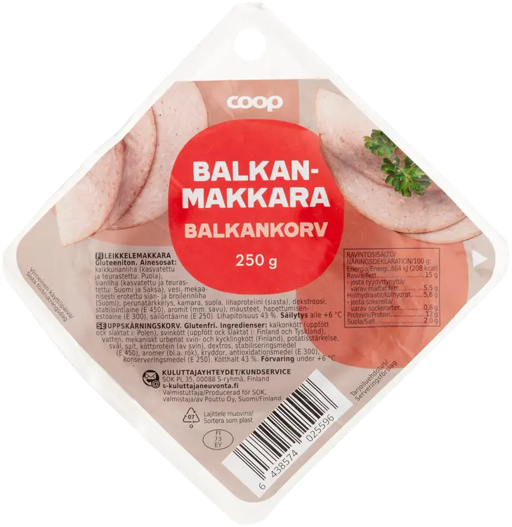 Coop balkanmakkara viipale 250 g