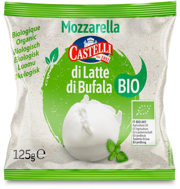 Castelli Mozzarella di bufala Campana D.O.P. Luomu 125 g