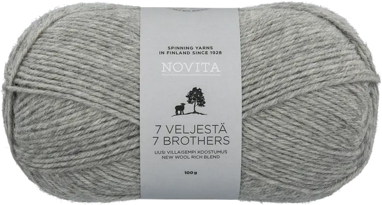Novita lanka 7 Veljestä 100 g kivi 043