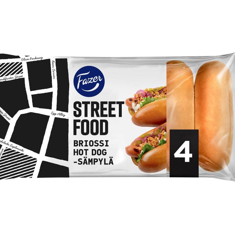 Fazer Street Food Briossi Hot dog -sämpylä 4kpl 200g