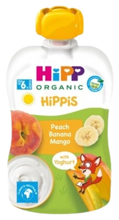 HiPP Hippis virsiku-banaanipüree, mango ja jogurtiga ÖKO al. 6k