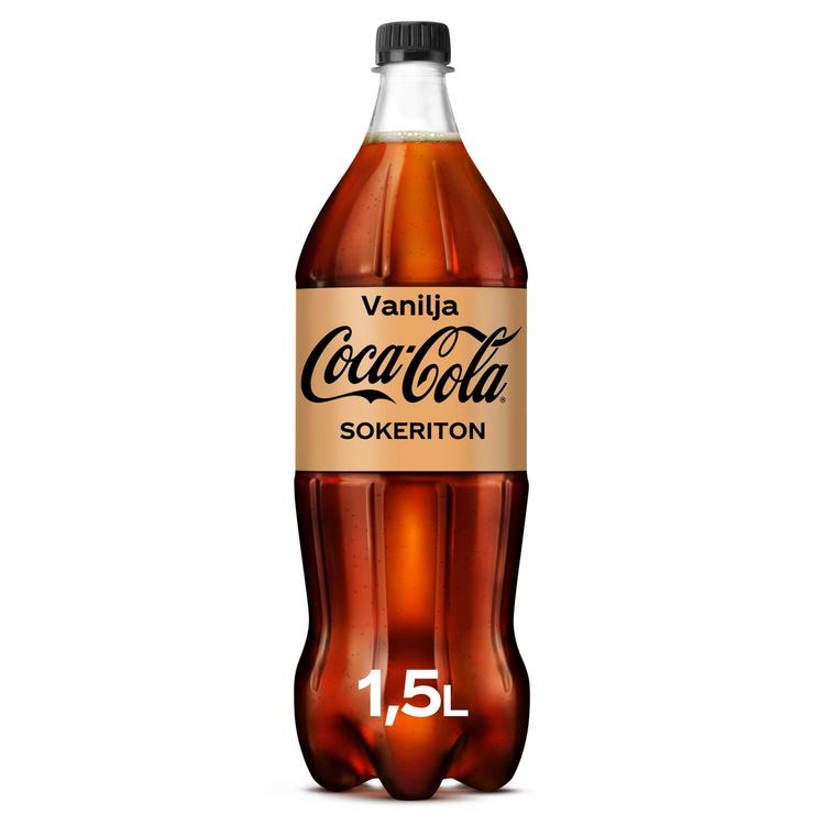 Coca-Cola Zero Sugar Vanilja virvoitusjuoma muovipullo 1,5L