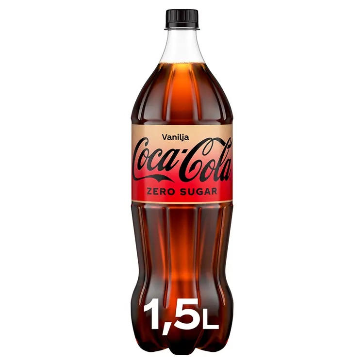 Coca-Cola Zero Sugar Vanilja virvoitusjuoma muovipullo 1,5L
