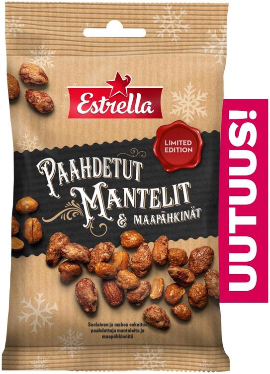 Estrella Paahdetut Mantelit & Maapähkinät 120g