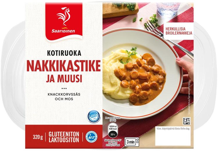 Saarioinen Nakkikastike ja muusi 320 g