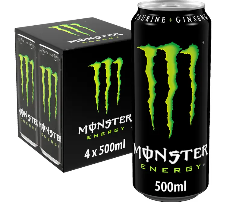 4-pack Monster Energy energiajuoma tölkki 0,5 L