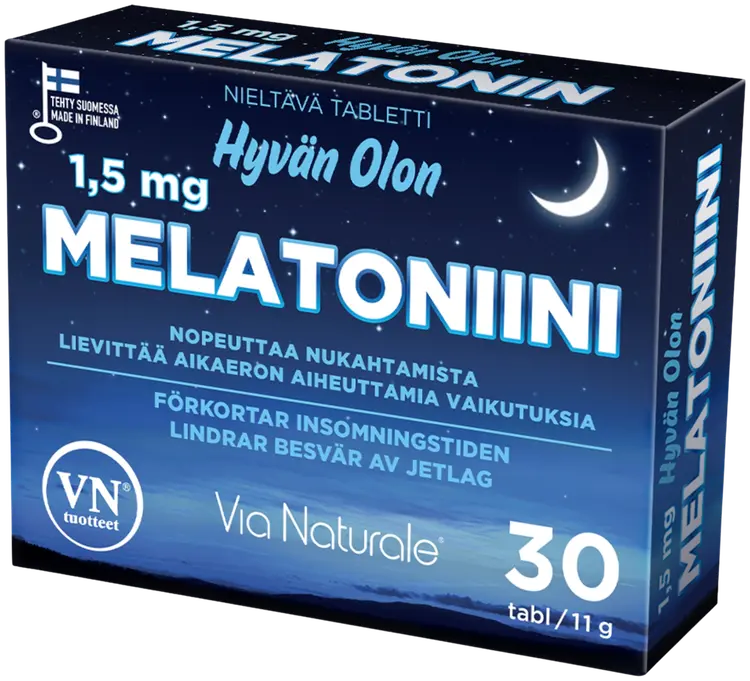 Hyvän Olon Melatoniini 1,5 mg 30 tabl Via Naturale