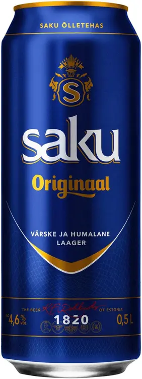 Saku lager olut 4,6 til-% tölkki 0,5 L