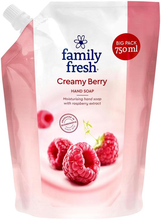 Family Fresh Creamy Berry täyttöpussi käsisaippua 750ml