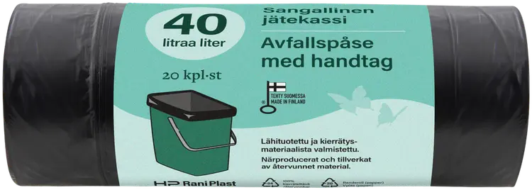 HP Rani Plast AB 40 L sangallinen jätekassi 20 kpl