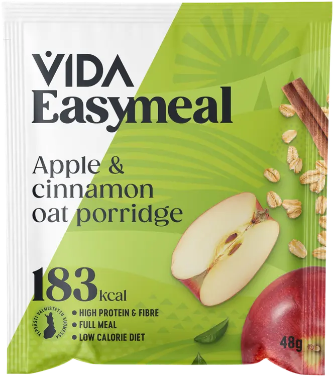 Vida Easy Meal ateria-aines omena-kaneli-kaurapuuro 48 g