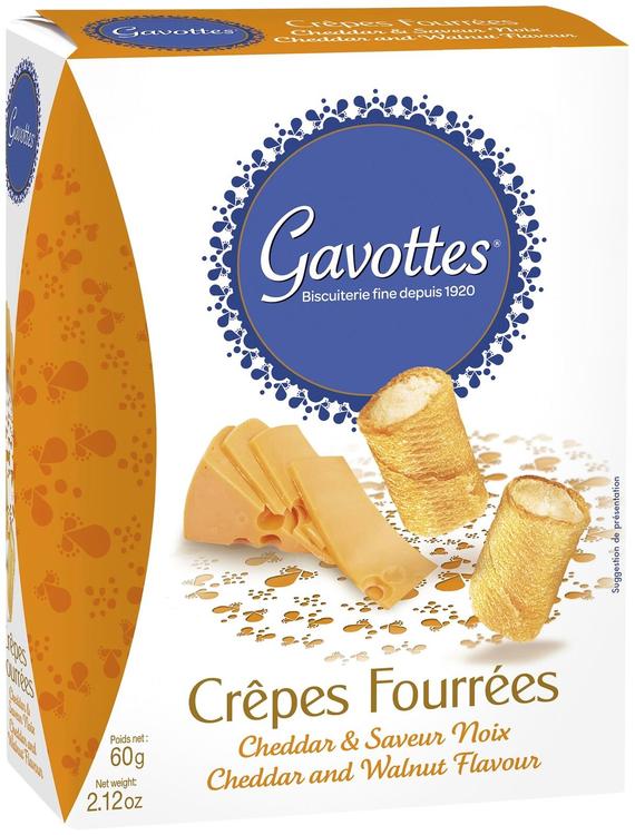 Gavottes Savoury Mini Crêpes suolakeksi cheddar&pähkinä 60g