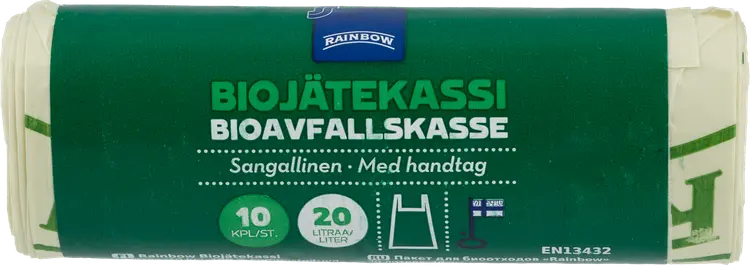 Rainbow biojätekassi 20l 10kpl