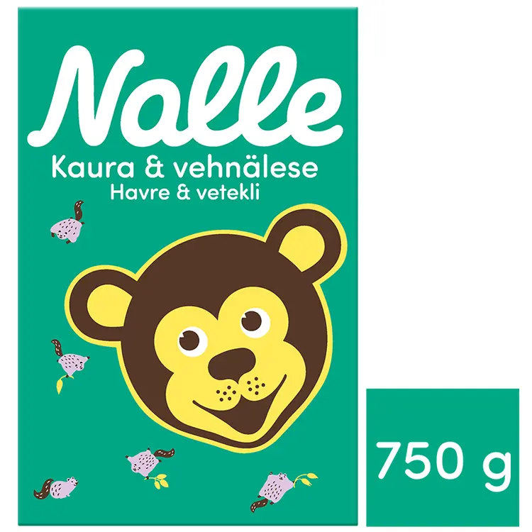 Nalle 750g kuntokaura täysjyväkaurahiutale ja vehnälese