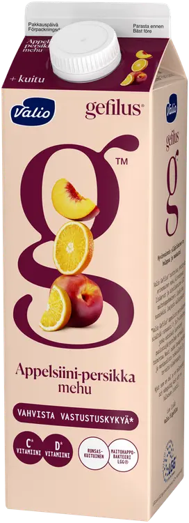 Valio Gefilus® mehu 1 l appelsiini-persikka+kuitu