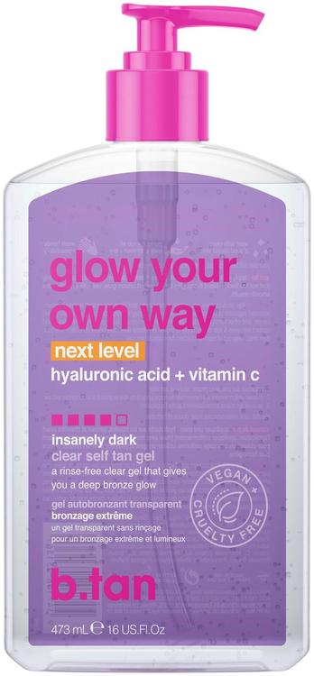 B Tan Glow your own way next level itseruskettava geeli