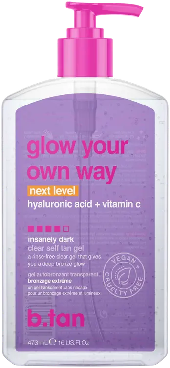 B Tan Glow your own way next level itseruskettava geeli