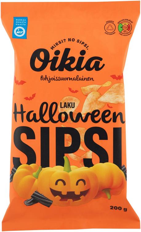 Oikia Halloweensipsi Laku perunalastut 200 g