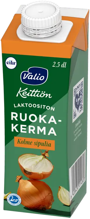 Valio Keittiön ruokakerma 2,5 dl kolme sipulia UHT laktoositon